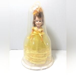 Vintage 1950s Dress Me Fashion Doll 12" Plastic in a Plastic Protective Dome